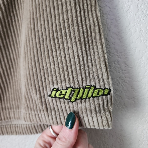 JETPILOT x VINTAGE 90's corduroy shorts in sand USA Made short shorts size M - Picture 3 of 8